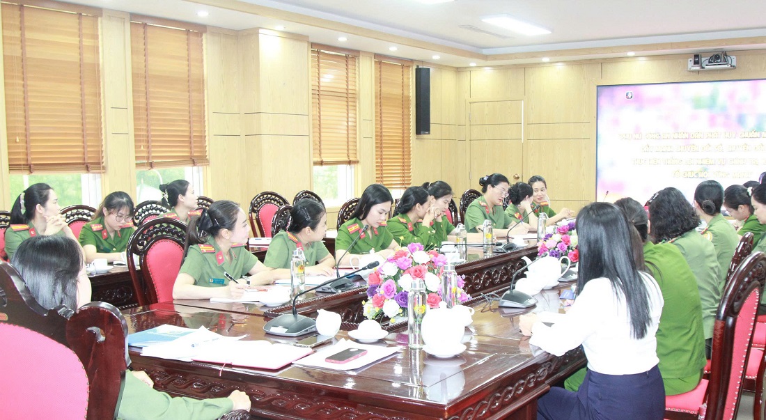 Tại điểm cầu Công an tỉnh Nghệ An