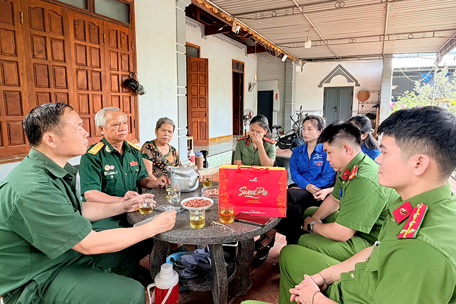 Thăm hỏi, tặng quà thương, bệnh binh 