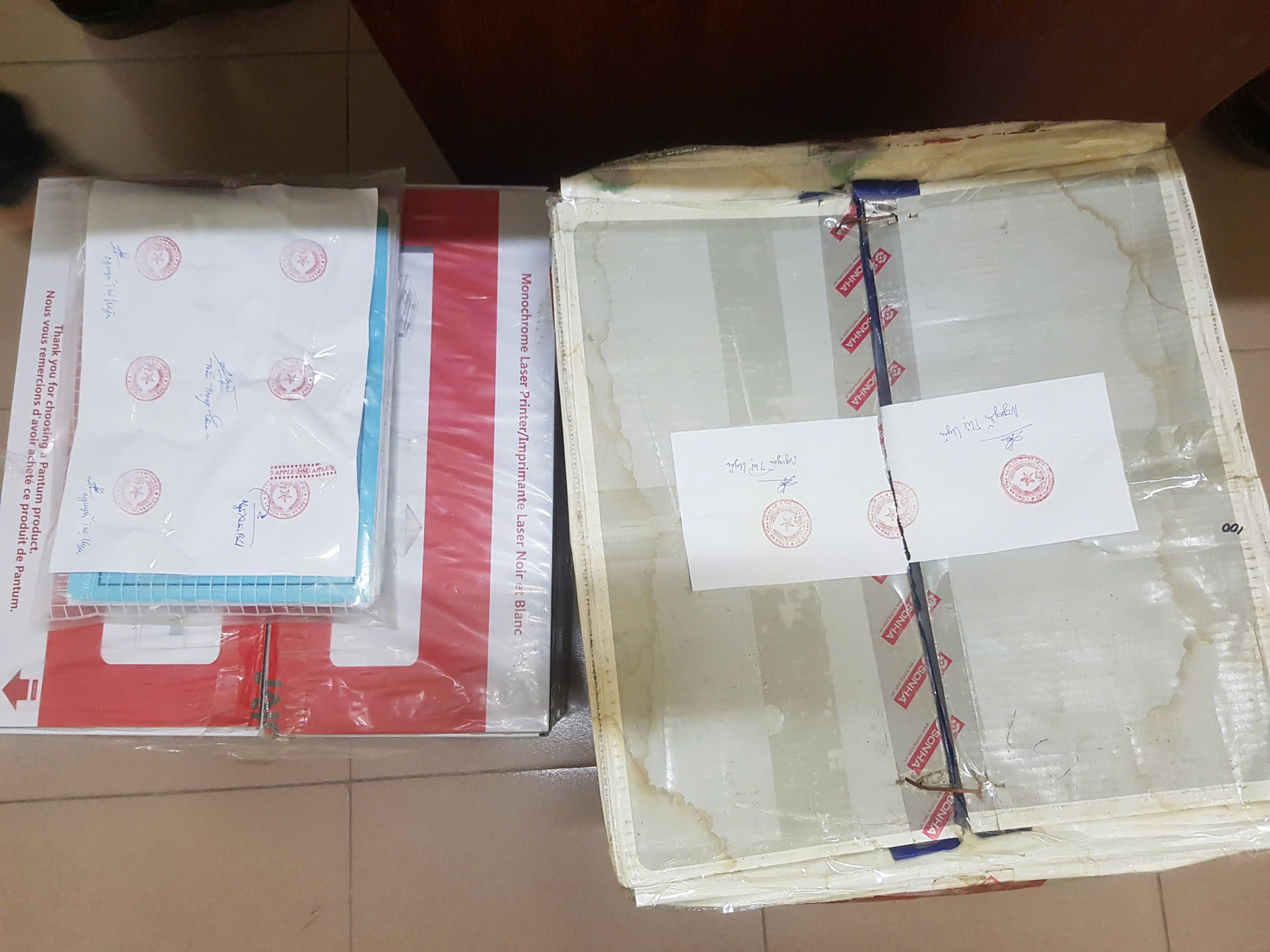 Cơ quan Công an lấy lời khai đối tượng Lê Văn Chiến