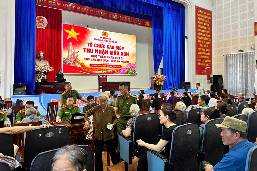 Triển khai đợt cao điểm thu nhận mẫu ADN cho thân nhân liệt sĩ