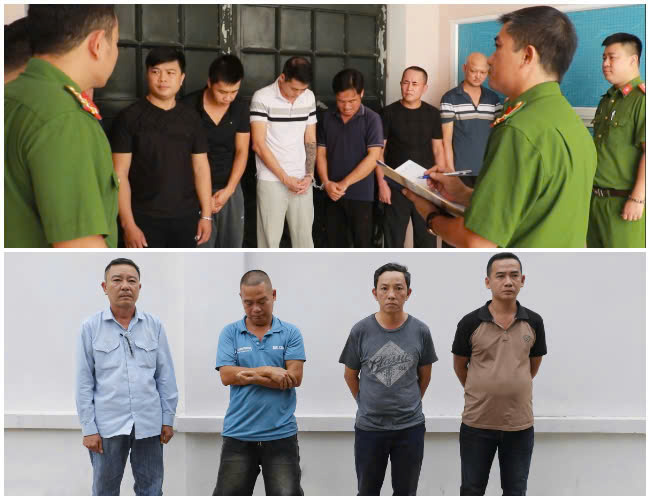 Các đối tượng Tổ chức đánh bạc và đánh bạc bị bắt giữ