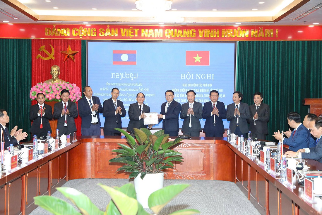 Lãnh đạo Công an tỉnh Nghệ An dự Hội nghị giao ban công tác phòng, chống ma túy qua biên giới lần thứ XXII năm 2026