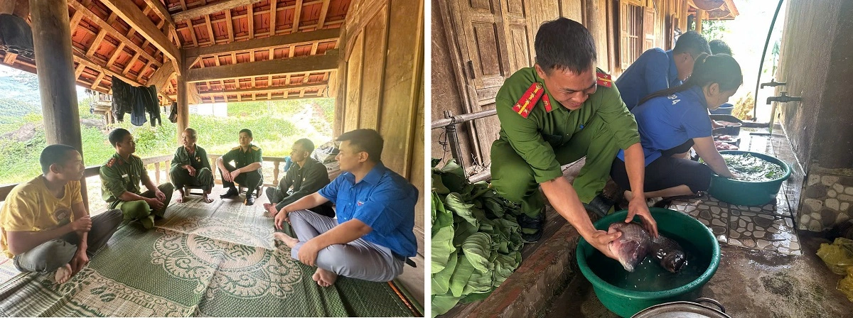 “Bữa cơm yêu thương” tại gia đình cựu chiến binh Vi Văn Bún