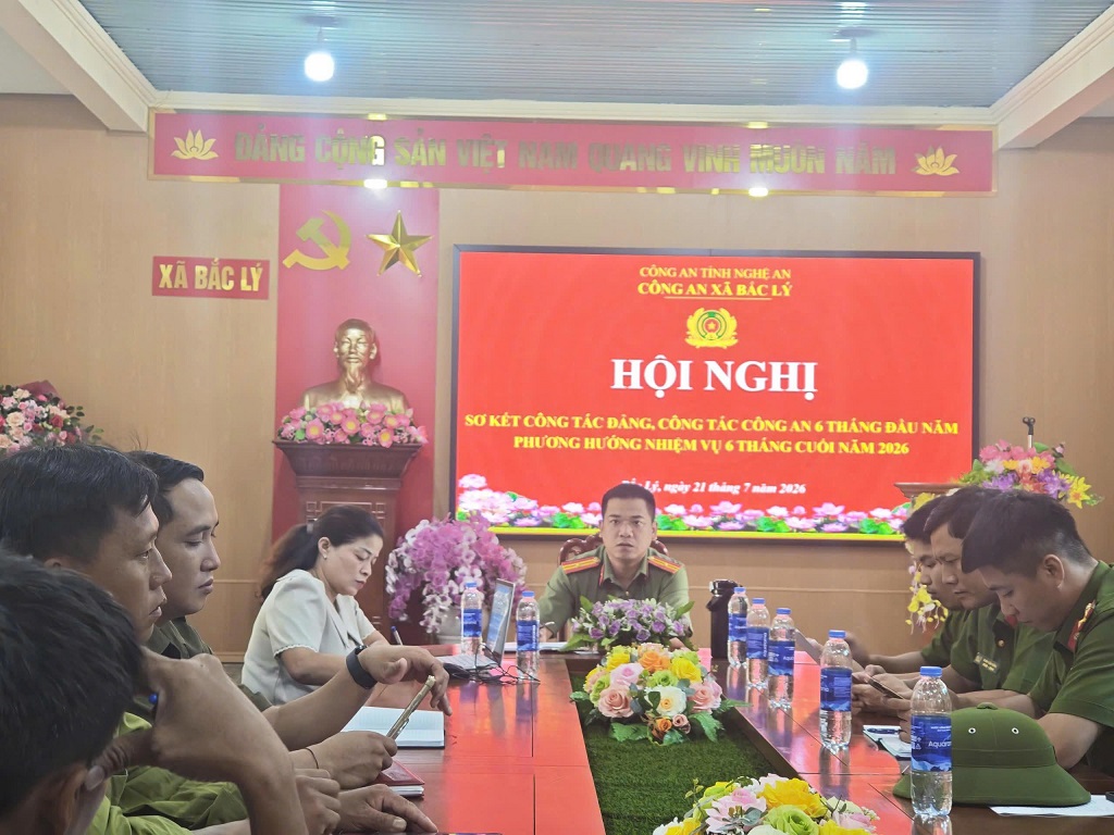 Hội nghị sơ kết công tác Đảng, công tác Công an 06 tháng đầu năm 2026