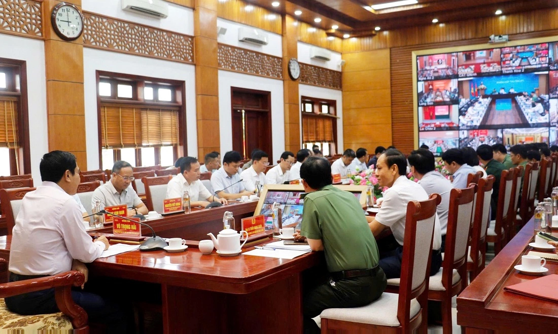 Quang cảnh phiên họp tại điểm cầu tỉnh Nghệ An