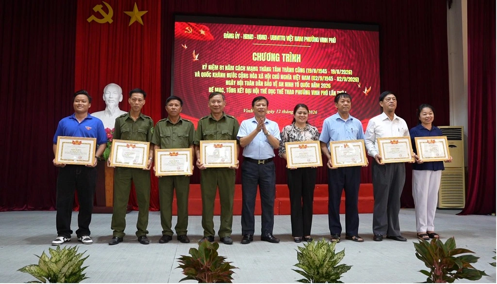 Khen thưởng tập thể, cá nhân có thành tích xuất sắc trong hoạt động thể dục thể thao và xây dựng phong trào toàn dân bảo vệ ANTQ