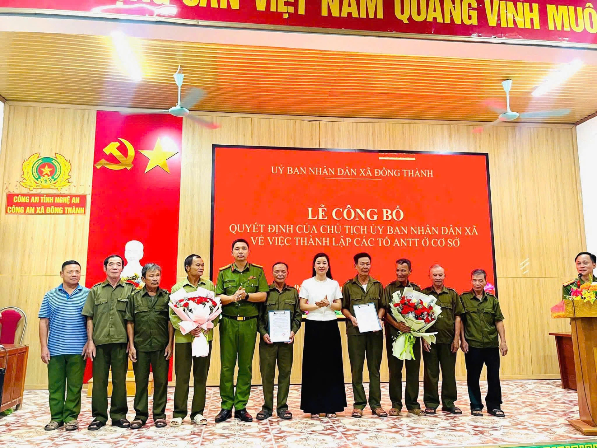 Kiện toàn các tổ an ninh trật tự xã Đông Thành