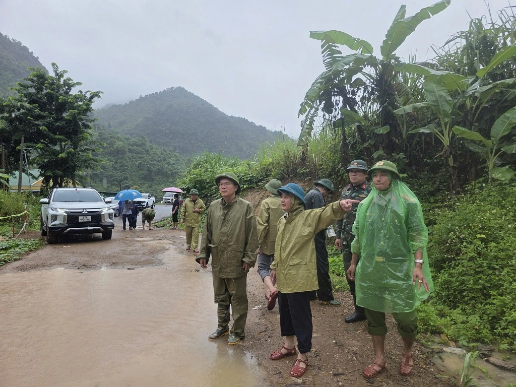 Công an xã Mỹ Lý chủ động kiểm tra, phòng ngừa nguy cơ lũ quét, sạt lở